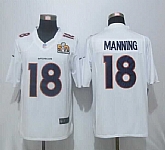 Nike Denver Broncos #18 Manning Men's White Super Bowl 50 Game Event Jersey,baseball caps,new era cap wholesale,wholesale hats